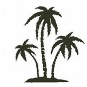 Encaustic Art stempel - palmboom