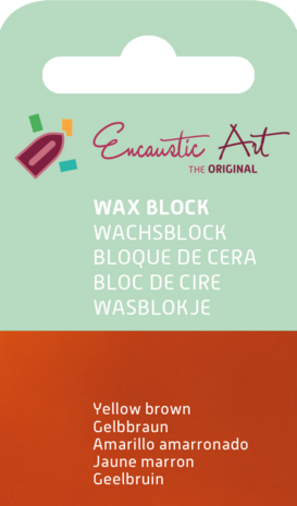 Encaustic Art wax - (14) geelbruin 