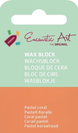 Encaustic Art wax - (34) pastel koraalrood 