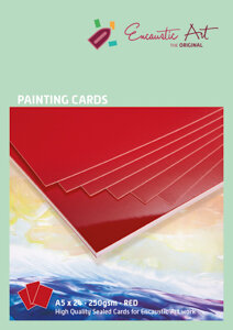 Encaustic Art papier A5 - rood