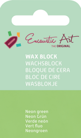 Encaustic Art wax - (40) neongroen 