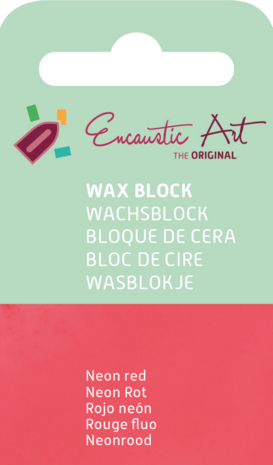 Encaustic Art wax - (36) neonrood 