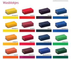 Kleurenkaart Encaustic Wax blokjes 