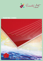 Encaustic Art schilderkaarten A3 - rood