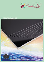 Encaustic Art schilderkaarten A3 - zwart